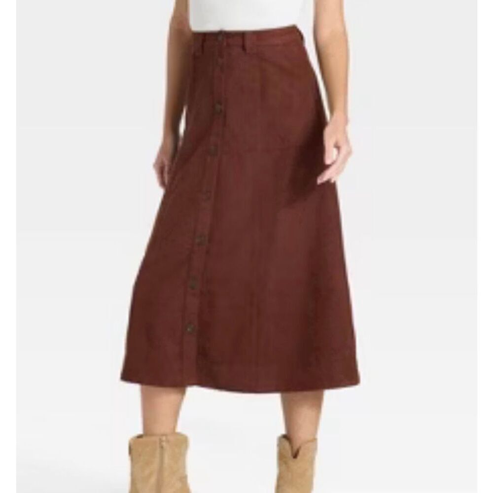 Universal Thread NWT brown faux suede midi dress size 4